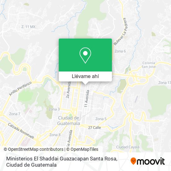 Mapa de Ministerios El Shaddai Guazacapan Santa Rosa