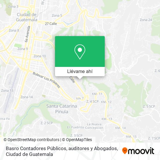 Mapa de Basro Contadores Públicos, auditores y Abogados