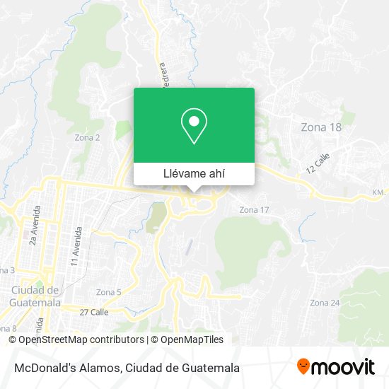 Mapa de McDonald's Alamos