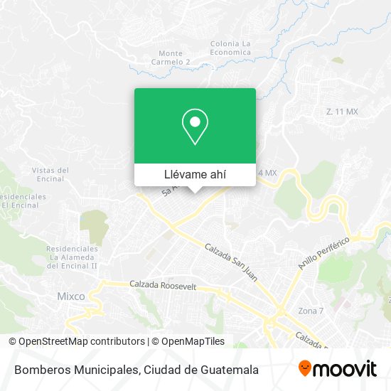 Mapa de Bomberos Municipales