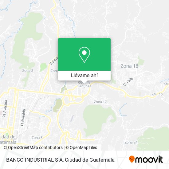 Mapa de BANCO INDUSTRIAL S A