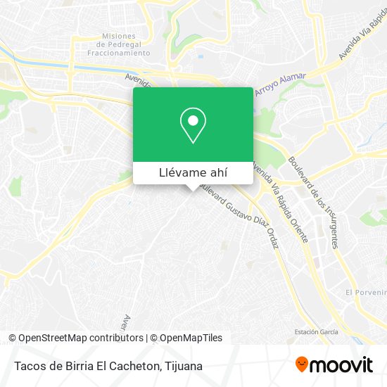 Mapa de Tacos de Birria El Cacheton