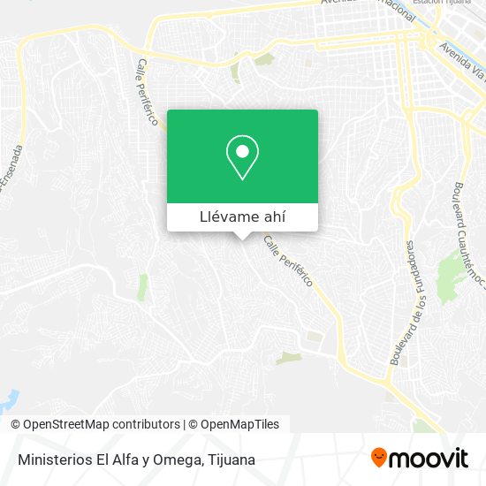 Cómo llegar a Ministerios El Alfa y Omega en Tijuana en Autobús?