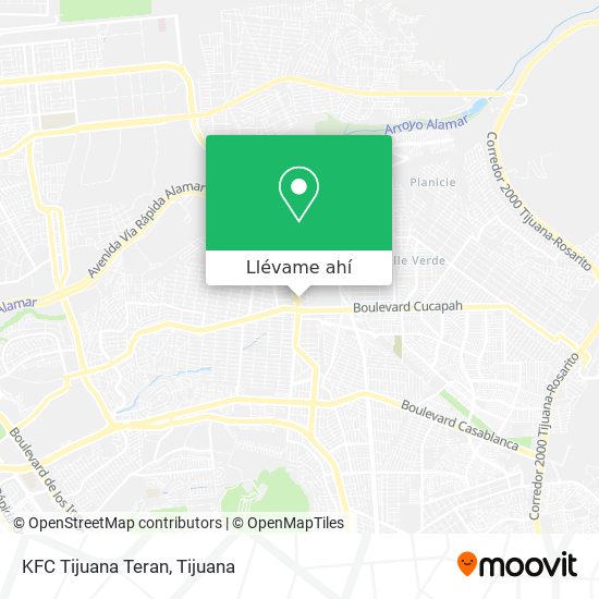 Mapa de KFC Tijuana Teran
