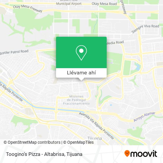 Cómo llegar a Toogino's Pizza - Altabrisa en Tijuana en Autobús?