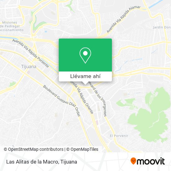 Cómo llegar a Las Alitas de la Macro en Tijuana en Autobús?