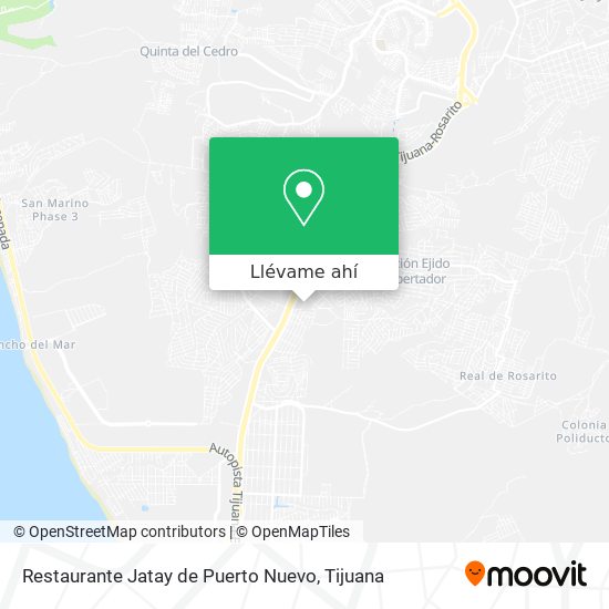 Mapa de Restaurante Jatay de Puerto Nuevo