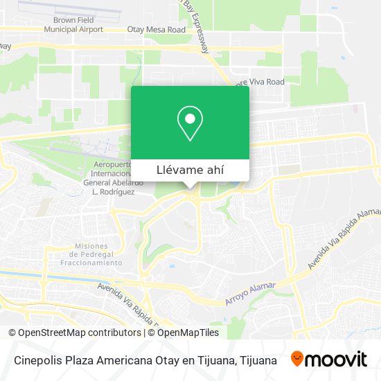 Mapa de Cinepolis Plaza Americana Otay en Tijuana