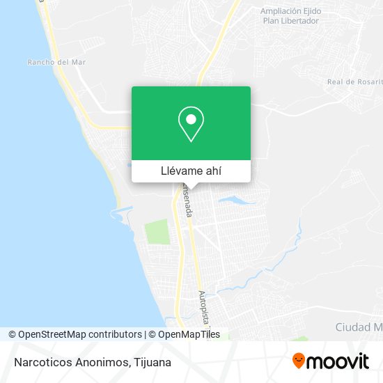 Mapa de Narcoticos Anonimos