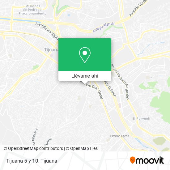 Mapa de Tijuana 5 y 10