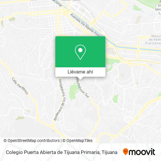 Mapa de Colegio Puerta Abierta de Tijuana Primaria