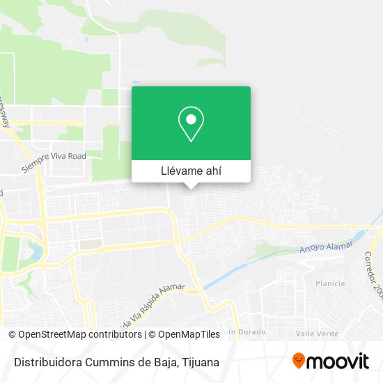 Mapa de Distribuidora Cummins de Baja