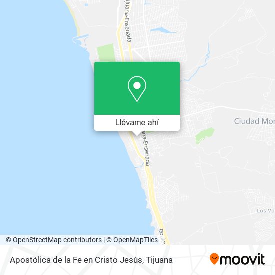 Mapa de Apostólica de la Fe en Cristo Jesús