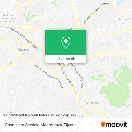 Mapa de Gasolinera Servicio Macroplaza