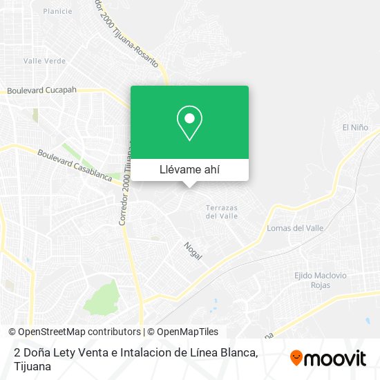 Mapa de 2 Doña Lety Venta e Intalacion de Línea Blanca