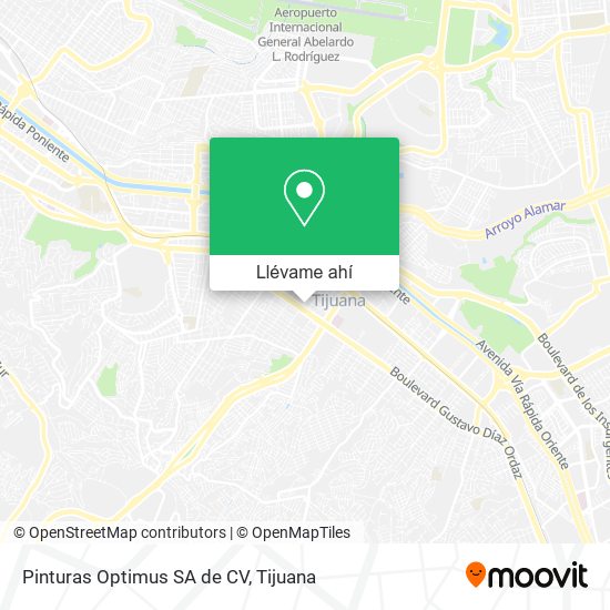 Mapa de Pinturas Optimus SA de CV