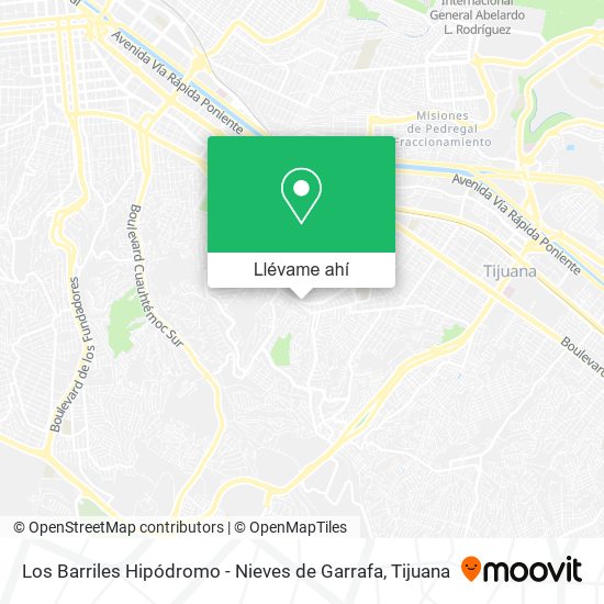 Mapa de Los Barriles Hipódromo - Nieves de Garrafa