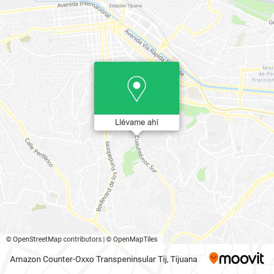 Mapa de Amazon Counter-Oxxo Transpeninsular Tij