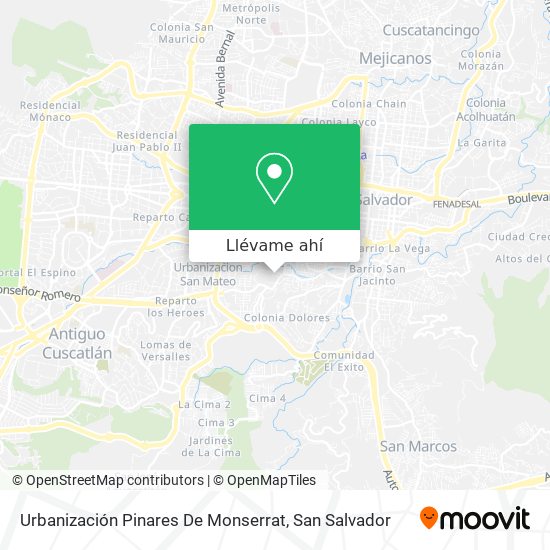 Mapa de Urbanización Pinares De Monserrat