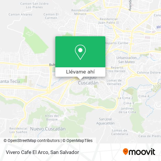 Mapa de Vivero Cafe El Arco