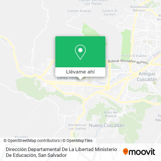 Mapa de Dirección Departamental De La Libertad Ministerio De Educación