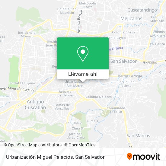 Mapa de Urbanización Miguel Palacios