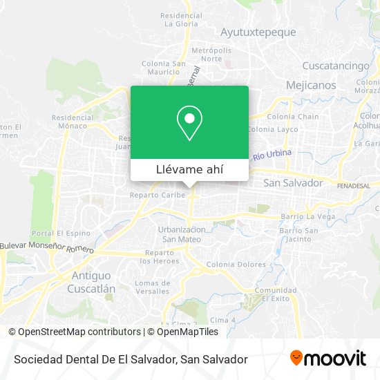 Mapa de Sociedad Dental De El Salvador