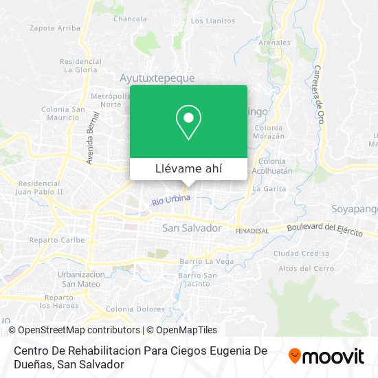 Mapa de Centro De Rehabilitacion Para Ciegos Eugenia De Dueñas