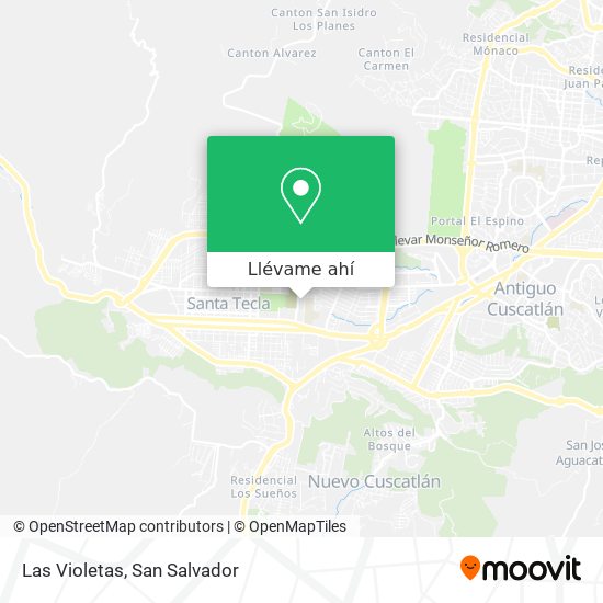 Cómo llegar a Las Violetas en Nueva San Salvador en Autobús?