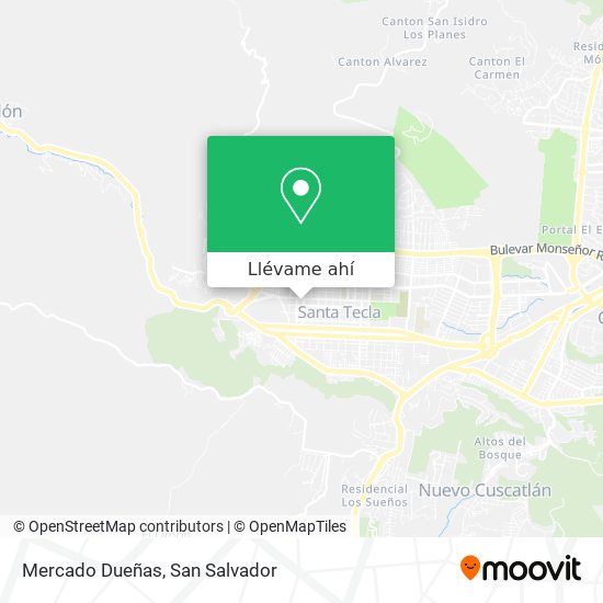 Cómo llegar a Mercado Dueñas en Nueva San Salvador en Autobús?