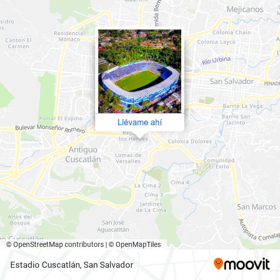Mapa de Estadio Cuscatlán