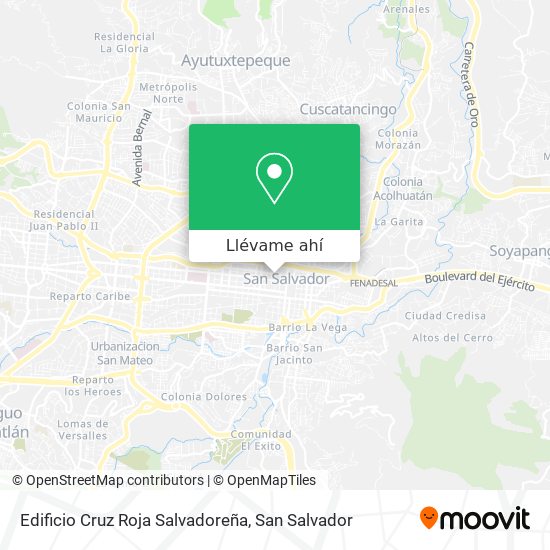 Mapa de Edificio Cruz Roja Salvadoreña