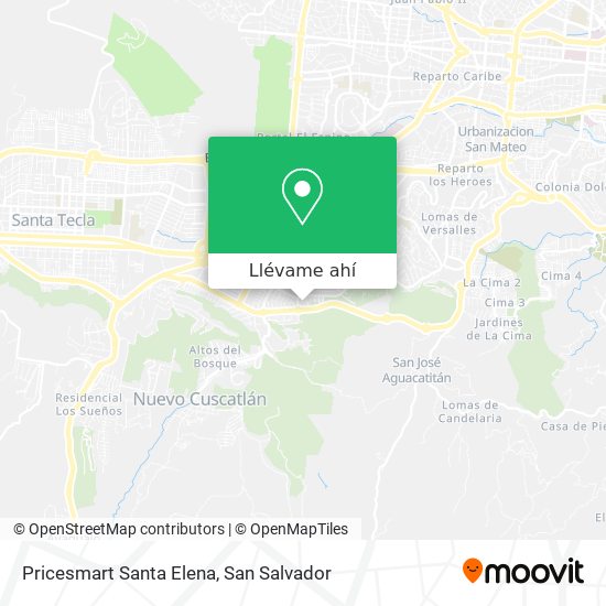 Mapa de Pricesmart Santa Elena