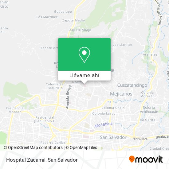 Mapa de Hospital Zacamil