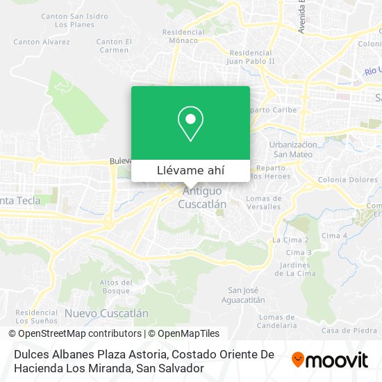 Mapa de Dulces Albanes Plaza Astoria, Costado Oriente De Hacienda Los Miranda