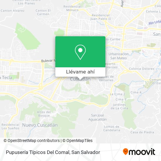 Mapa de Pupusería Típicos Del Comal