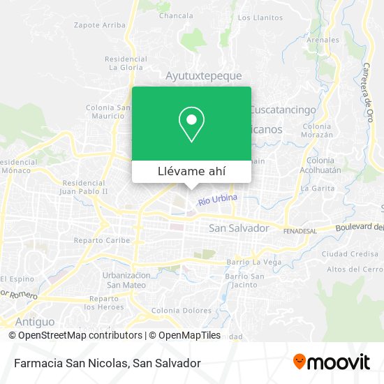 Mapa de Farmacia San Nicolas