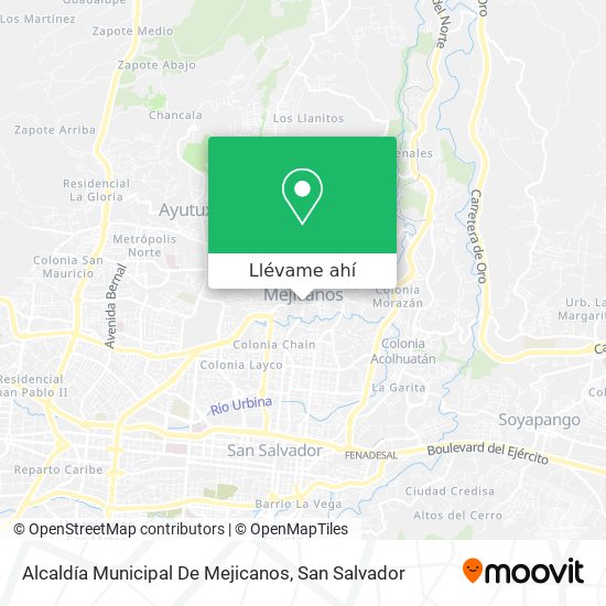 Mapa de Alcaldía Municipal De Mejicanos