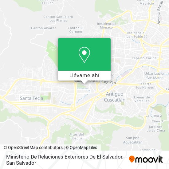 Mapa de Ministerio De Relaciones Exteriores De El Salvador