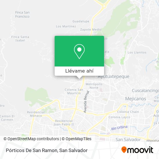 Mapa de Pórticos De San Ramon