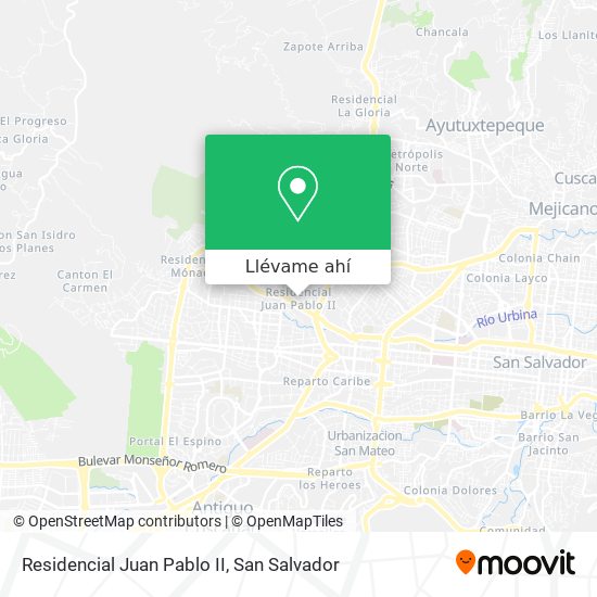 Mapa de Residencial Juan Pablo II