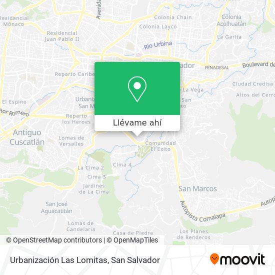 Mapa de Urbanización Las Lomitas