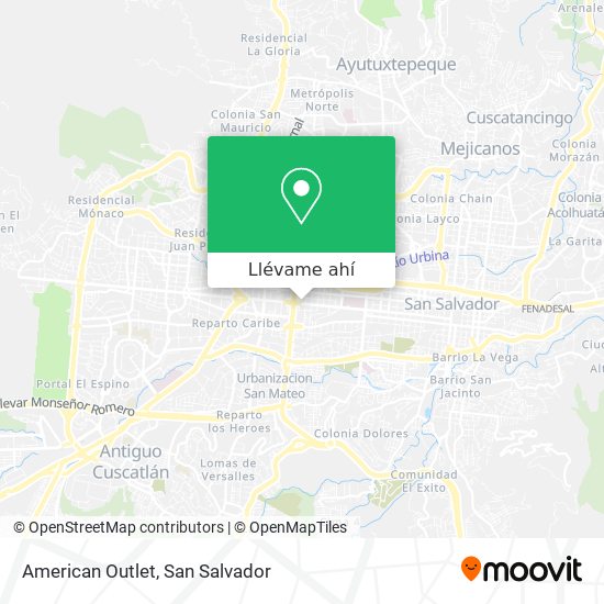 Mapa de American Outlet