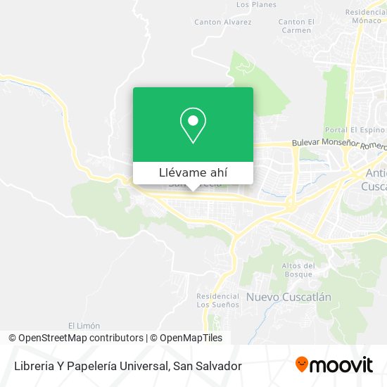 Mapa de Libreria Y Papelería Universal