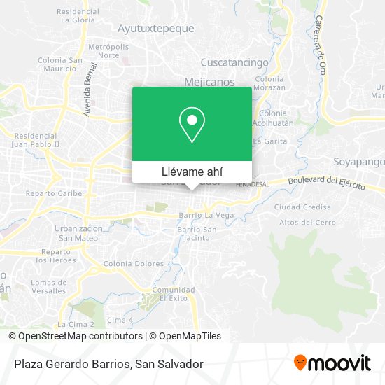 Mapa de Plaza Gerardo Barrios