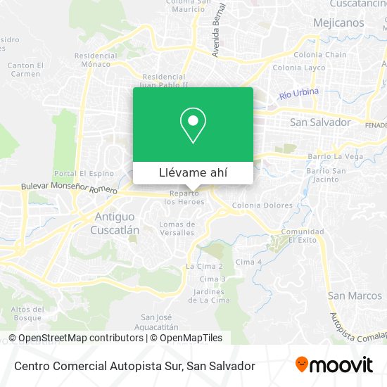 Mapa de Centro Comercial Autopista Sur