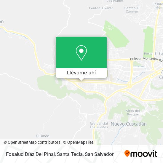 Mapa de Fosalud Díaz Del Pinal, Santa Tecla