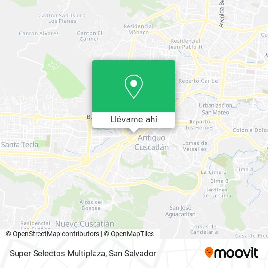 Mapa de Super Selectos Multiplaza