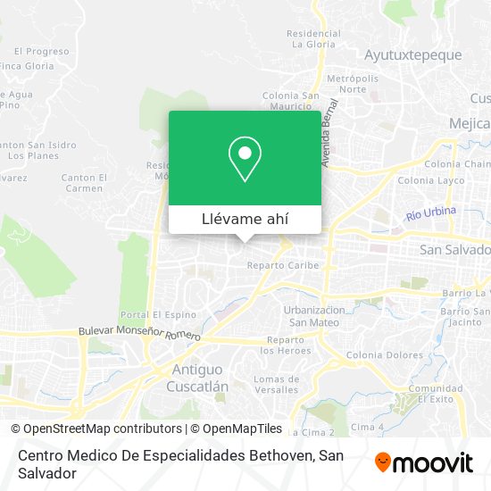 Cómo llegar a Centro Medico De Especialidades Bethoven en San Salvador en  Autobús?
