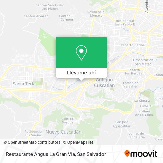 Mapa de Restaurante Angus La Gran Via